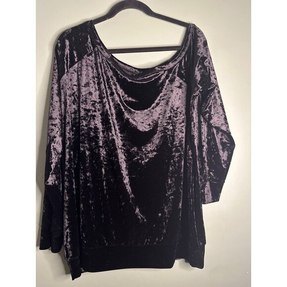 torrid Tops - Torrid Women’s 1 Black Velour Feel Sweater Whimsigoth Soft Cozy Comfy Fall Vtg